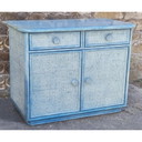 Commode vintage Maugrion en bois et rotin pour Roche Bobois, 1980