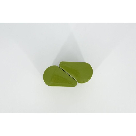 Image 1 of Salière et poivrière vintage en céramique vert olive, 1970