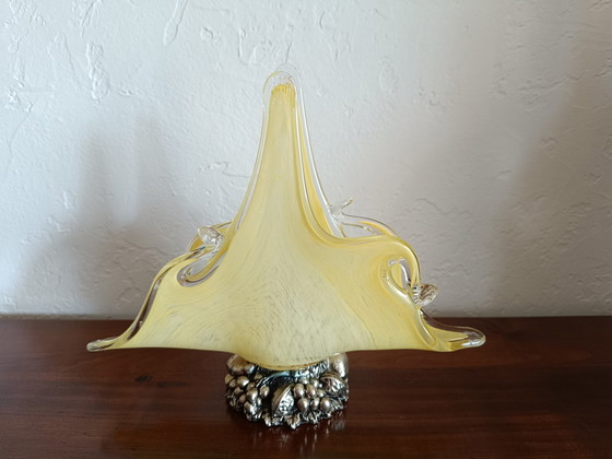 Image 1 of Porte Serviettes En Verre De Murano 