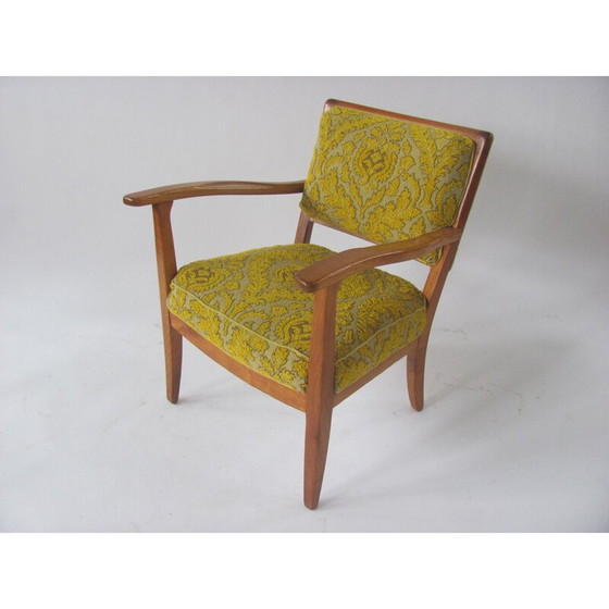 Image 1 of Fauteuil de dame vintage en jaune, Tchécoslovaquie 1940