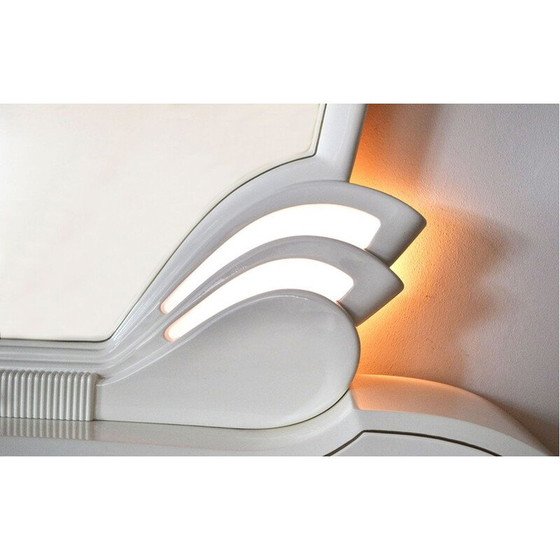 Image 1 of Coiffeuse lumineuse vintage avec miroir de Fonte del Mobile 1970