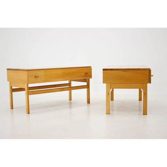 Image 1 of Paire de commodes en bouleau, Tchécoslovaquie 1970