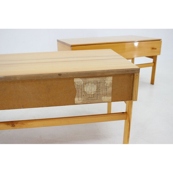 Image 1 of Paire de commodes en bouleau, Tchécoslovaquie 1970