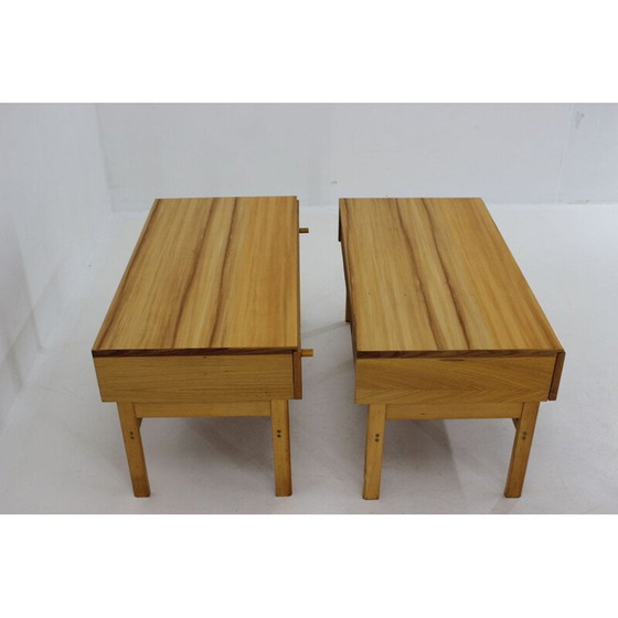 Image 1 of Paire de commodes en bouleau, Tchécoslovaquie 1970