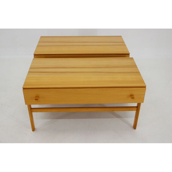 Image 1 of Paire de commodes en bouleau, Tchécoslovaquie 1970