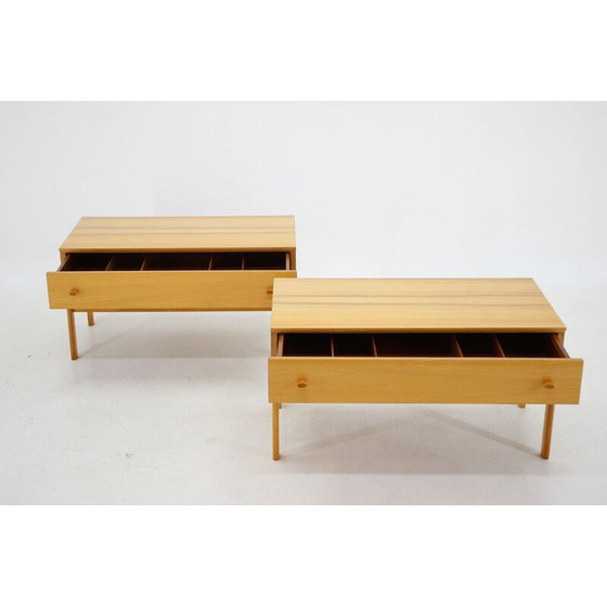 Image 1 of Paire de commodes en bouleau, Tchécoslovaquie 1970