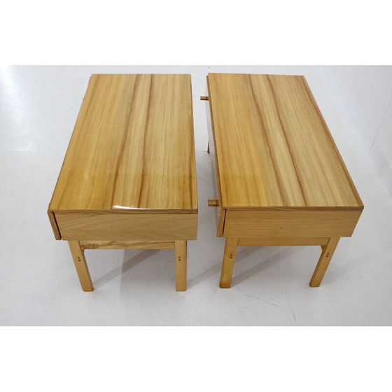 Image 1 of Paire de commodes en bouleau, Tchécoslovaquie 1970