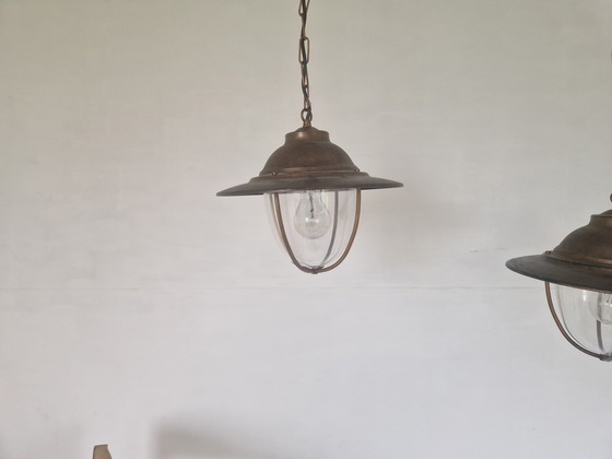 Image 1 of Paire de lampes cage Maritime Massive Vintage