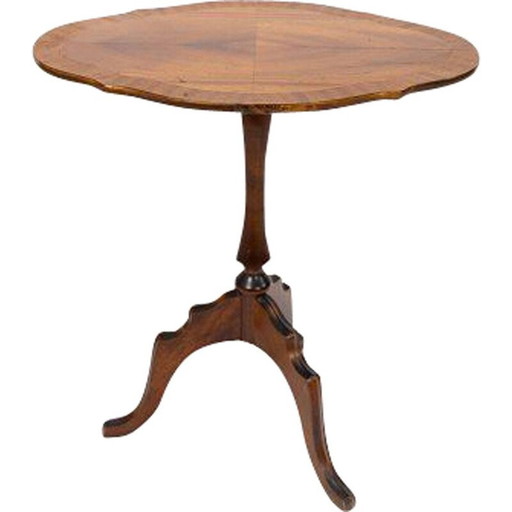 Table d'appoint vintage en acajou 1940s