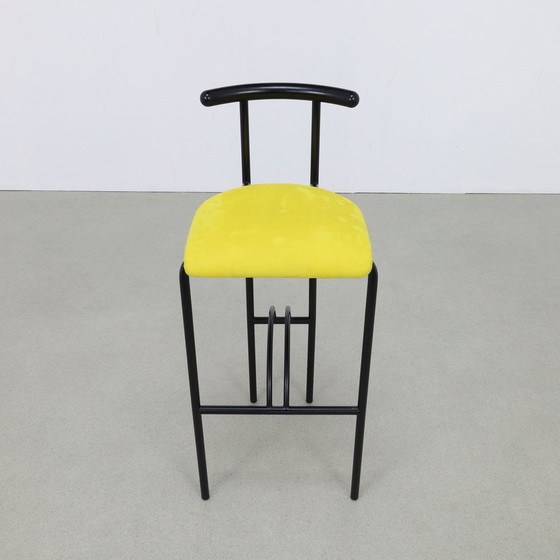 Image 1 of 4X Tabouret de bar postmoderne dans le style de Memphis, 1980S