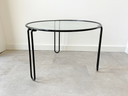 1X Table basse en épingle à cheveux / Table d'appoint avec plateau en verre