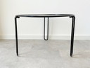 1X Table basse en épingle à cheveux / Table d'appoint avec plateau en verre