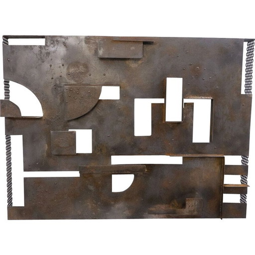 Applique métallique vintage brutaliste