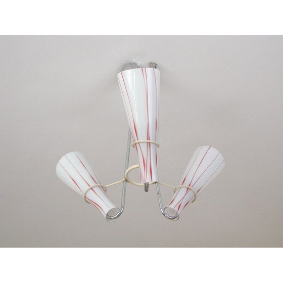 Image 1 of Lustre vintage nickelé de Zukov, 1970