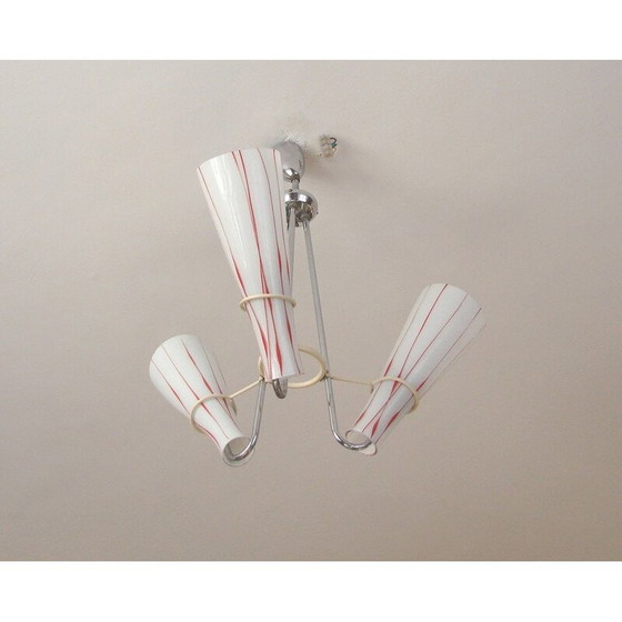 Image 1 of Lustre vintage nickelé de Zukov, 1970