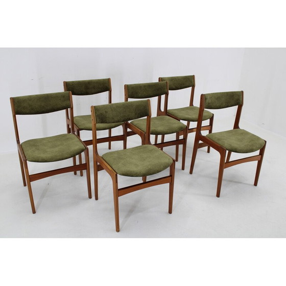 Image 1 of Ensemble de 6 chaises de salle à manger vintage en teck danois, années 1960