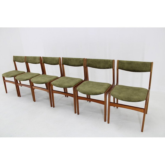 Image 1 of Ensemble de 6 chaises de salle à manger vintage en teck danois, années 1960