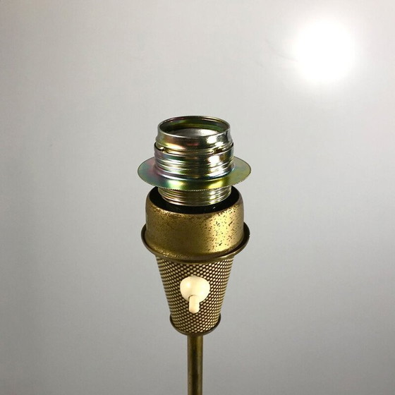 Image 1 of Lampadaire vintage à 2 lumières en laiton par Leuchtenbau Lengefeld Wittig and Schwabe, 1950