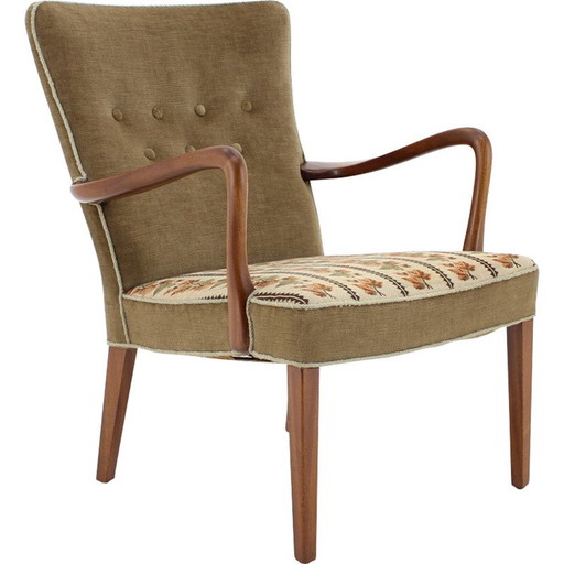 Fauteuil vintage en teck par Alfred Christensen, Danemark années 1940