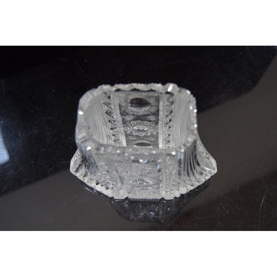 Image 1 of Vase vintage en verre de cristal taillé, années 1960