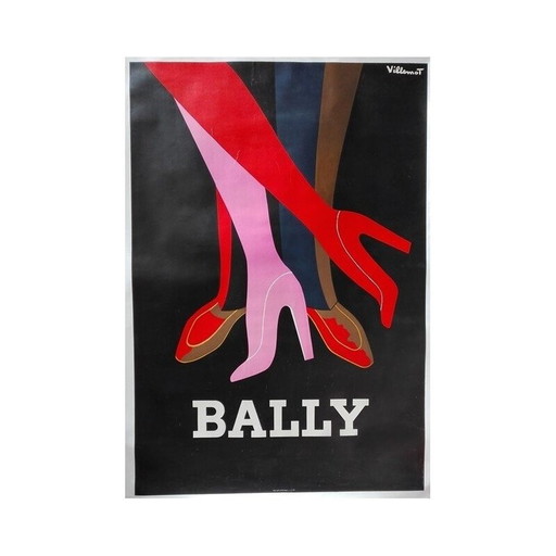 Affiche publicitaire vintage "Bally shoes", 1979