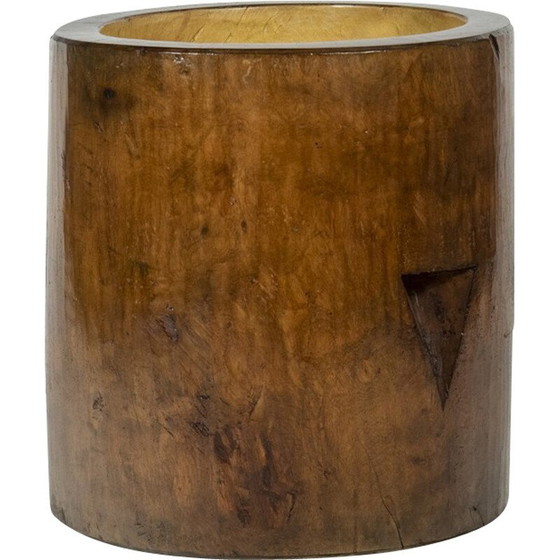 Image 1 of Mortier vintage en bois fruitier, 1950