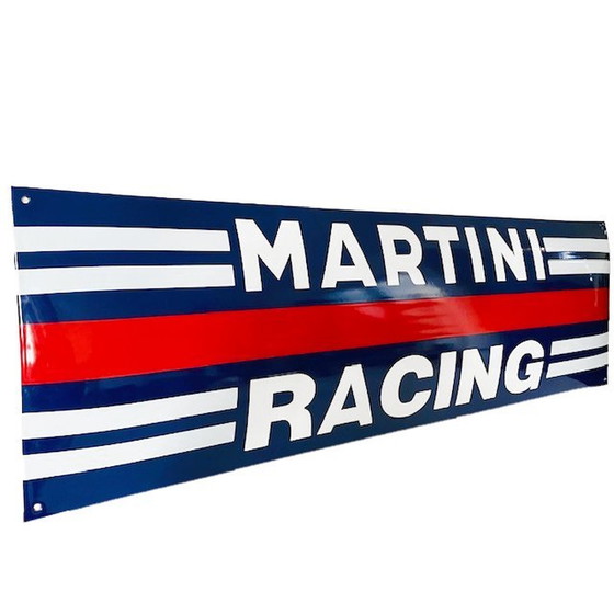 Image 1 of Panneau d'affichage en émail Martini Racing garage 100 cm