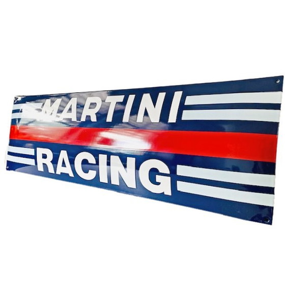 Image 1 of Panneau d'affichage en émail Martini Racing garage 100 cm