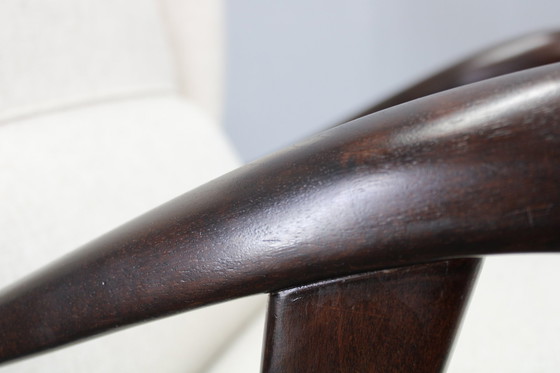 Image 1 of Chaise à oreilles restaurée des années 1950, Tchécoslovaquie