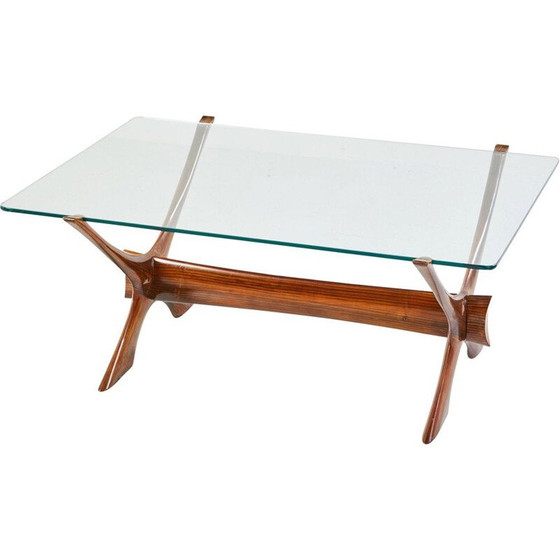 Image 1 of Table basse vintage Condor en verre arrondi par Fredrik Schriever-Abeln pour Orebro Glas, Suède 1960