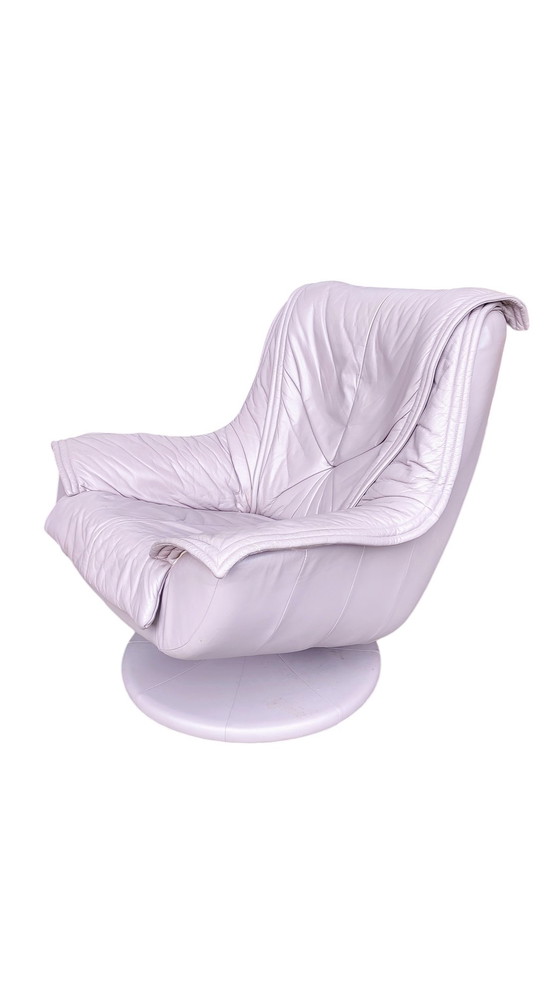 Image 1 of Chaise longue post-moderne lilas 1980S