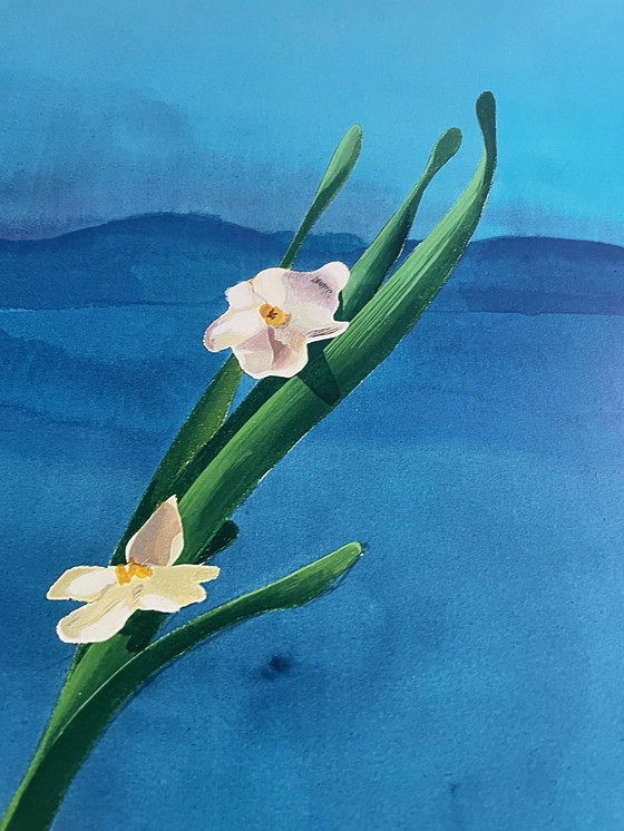 Image 1 of David Hockney, Mont Fuji et fleurs, 1972