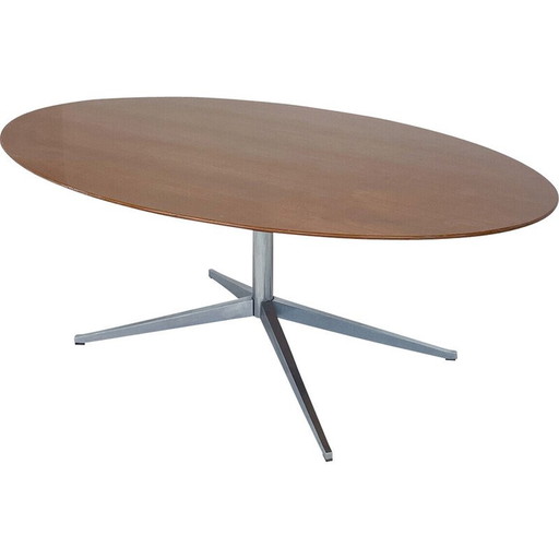 Table de salle à manger ovale du milieu du siècle par Florence Knoll, années 1960