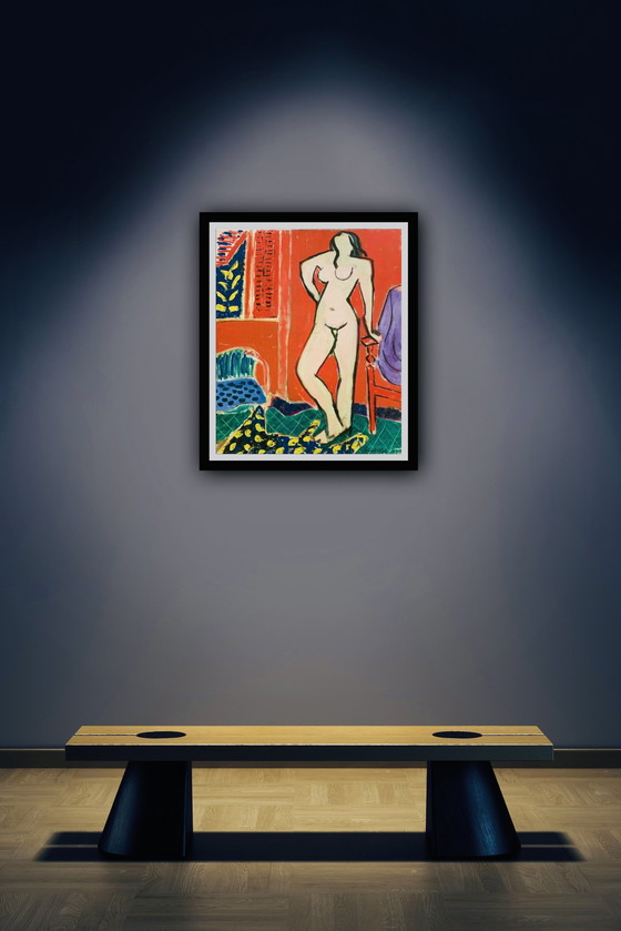 Image 1 of Henri Matisse : "Nu Rose, Intérieur Rouge, 1947". Signé dans la plaque.