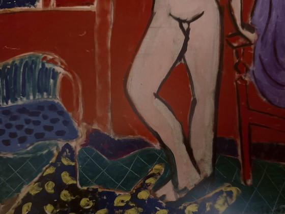 Image 1 of Henri Matisse : "Nu Rose, Intérieur Rouge, 1947". Signé dans la plaque.