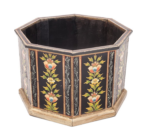 Cache-Pot Ancien En Bois, 1900