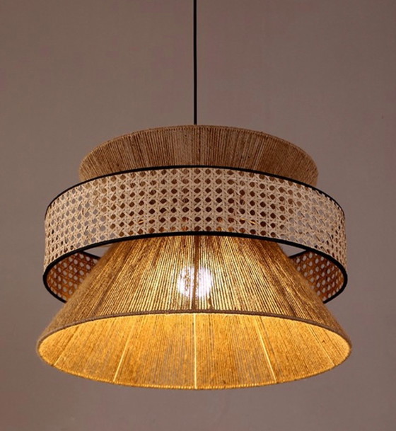 Image 1 of Lampe suspendue Hestiaco Cane Jute