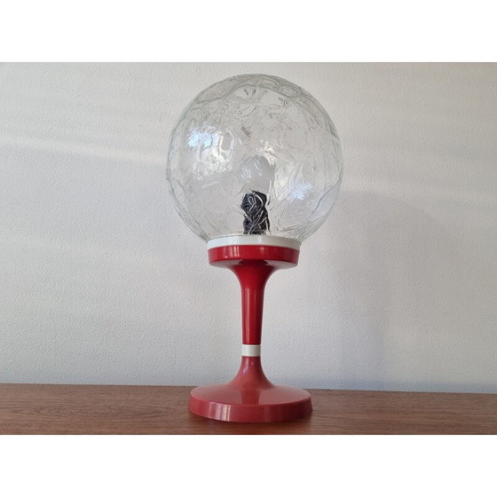 Image 1 of Lampe de table rouge du milieu du siècle, Allemagne 1970