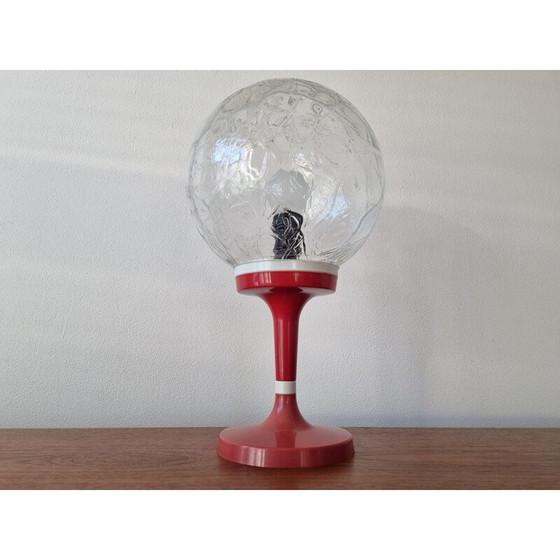 Image 1 of Lampe de table rouge du milieu du siècle, Allemagne 1970