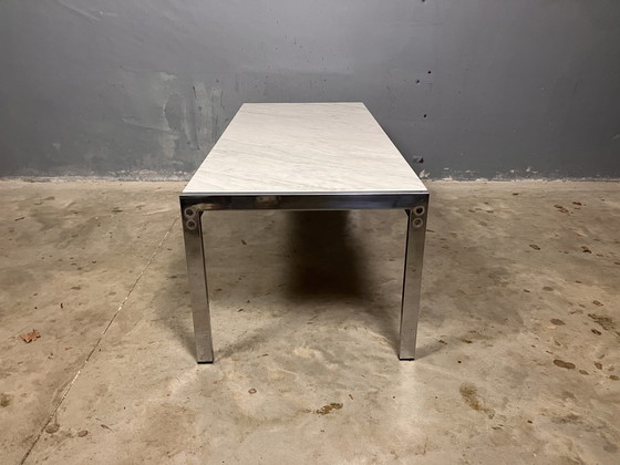 Image 1 of Table basse en marbre chromé Mid Century
