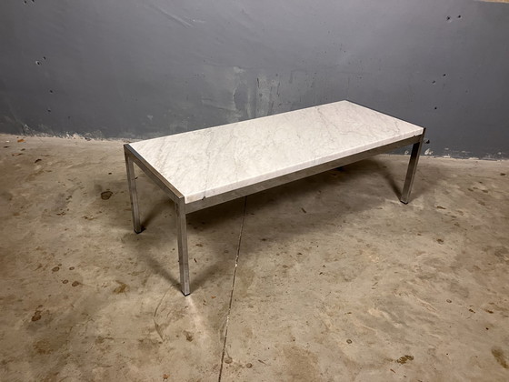Image 1 of Table basse en marbre chromé Mid Century