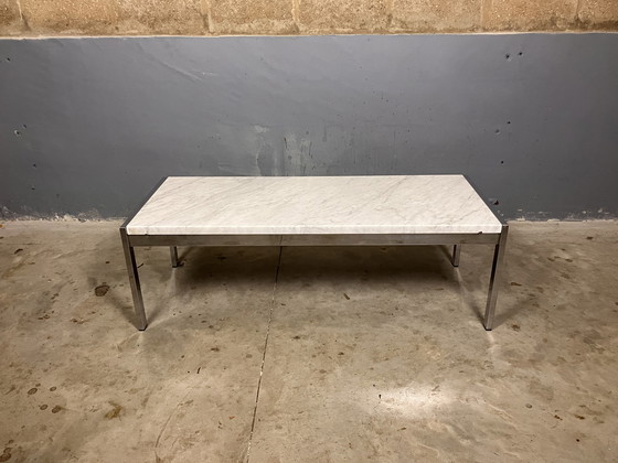 Image 1 of Table basse en marbre chromé Mid Century