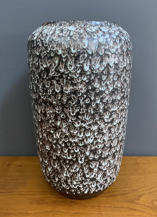 Grand vase en céramique noir et blanc de Scheurich Allemagne Modèle 546-40