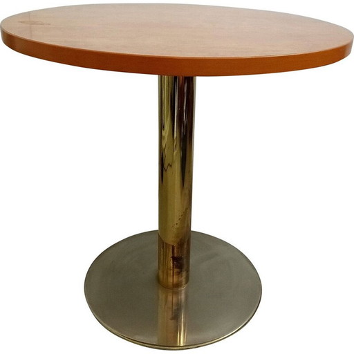 Table d'appoint vintage avec soubassement en goolden