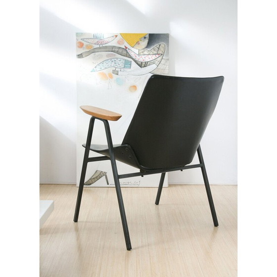 Image 1 of Chaise longue vintage noire modèle Lupina de Niko Kralj pour Stol Kamnik, années 1970