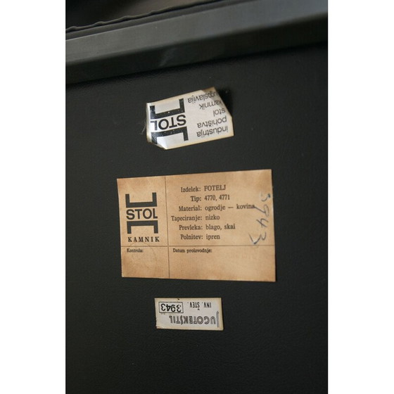 Image 1 of Chaise longue vintage noire modèle Lupina de Niko Kralj pour Stol Kamnik, années 1970