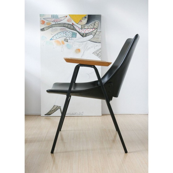 Image 1 of Chaise longue vintage noire modèle Lupina de Niko Kralj pour Stol Kamnik, années 1970