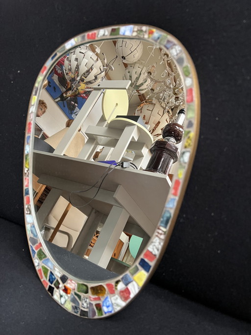 Miroir en mosaïque des années 1960