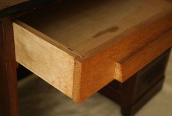 Image 1 of Bureau À Caissons Vintage En Chêne 