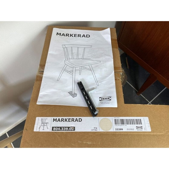 Image 1 of Chaise vintage Markerad par Virgil Abloh pour Ikea Blanc cassé